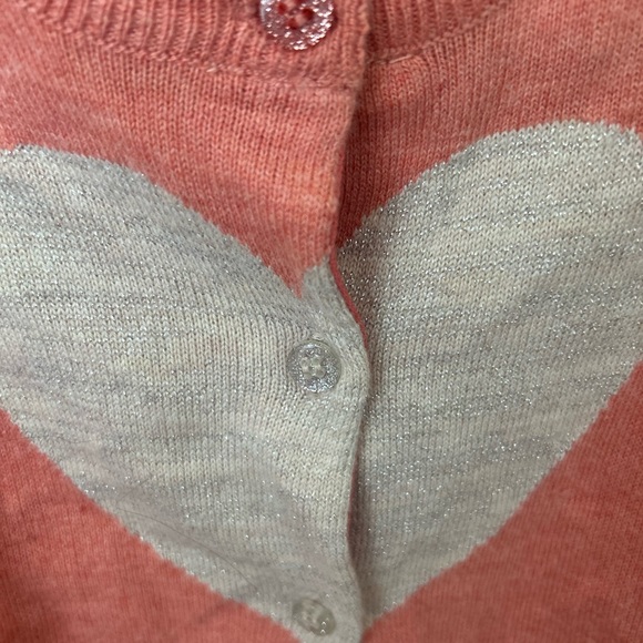 Pink Chicken Coral Cardigan with Heart - Picture 2 of 2